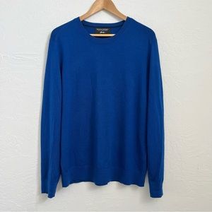 Banana Republic Men’s Italian Merino Wool Crewneck Sweater Cobalt Blue Large